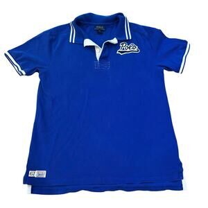 Polo Ralph Lauren Boys Rugby Short Sleeve Polo Felt Spell Out Youth XL (18-20)